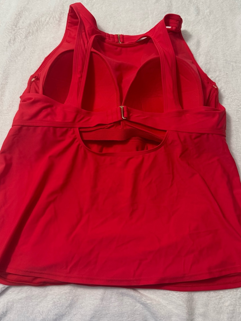 Shade & Shore Women’s Red Padded Swim Tankini Top NWOT Size 2X (20-22) - Picture 2 of 5
